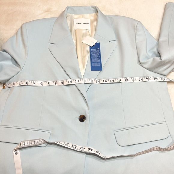 Samsoe Samsoe Haven Blazer Iced Blue NWT Women’s L - Picture 15 of 16